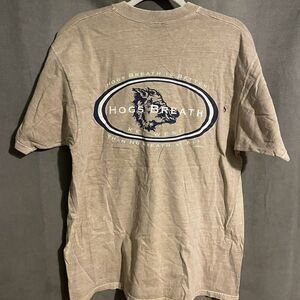 1995 Hog’s Breath Saloon Key West VTG Tan Motorcycle Biker Shirt Fits Large L